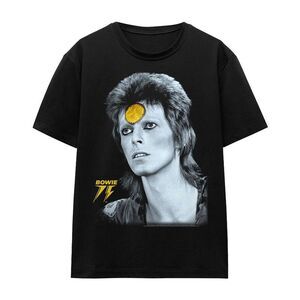 David Bowie Unisex Adult Golden Bowie T-Shirt / Black